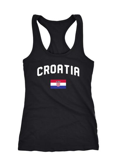 MoonWorks Tanktop Damen Tanktop Kroatien Croatia Hrvatska WM Fußball Weltmeisterschaft 2018 World Cup Fan-Shirt Moonworks®