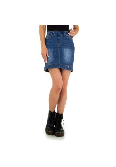 Джинсовая юбка женская для досуга, джинсовая юбка синего цвета с разрушенным эффектом