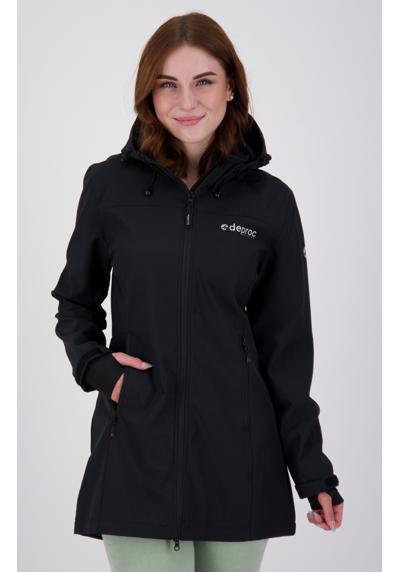 Пальто из софтшелла CAVELL LONG WOMEN CS Длинная куртка также доступна в больших размерах.