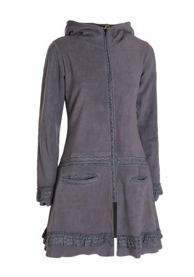 Короткое пальто, длинная флисовая куртка, флисовое пальто, переходная куртка, ЭКО-Флис Гоа