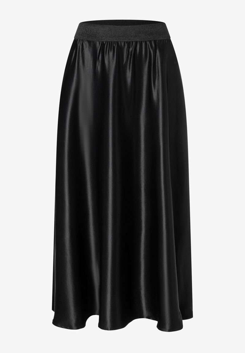 Юбка миди атласная юбка черная летняя коллекция