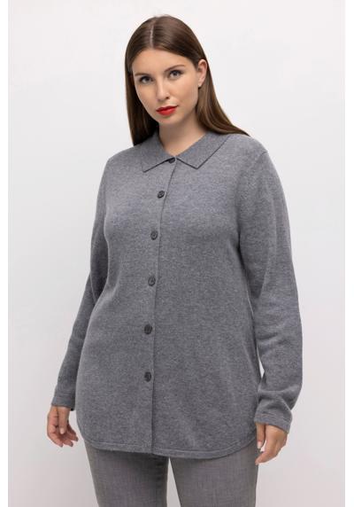 Вязаный свитер, пуловер, элегантная рубашка из смесовой шерсти, воротник-стойка, длинный рукав
