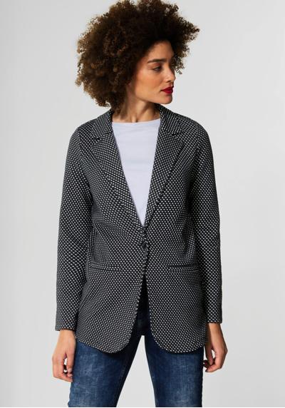 Длинный пиджак с минимальным принтом