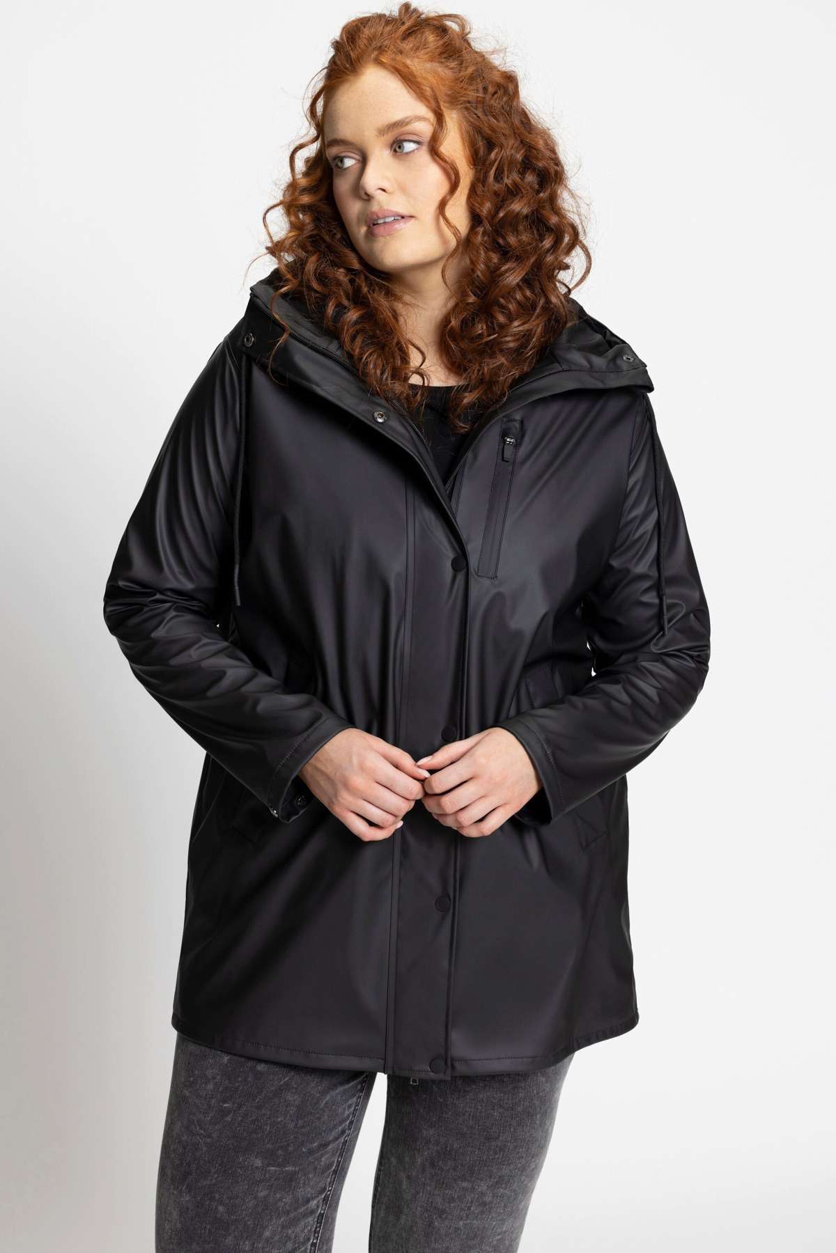 Функциональная куртка HYPRAR дождевик водонепроницаемая черная подкладка с капюшоном