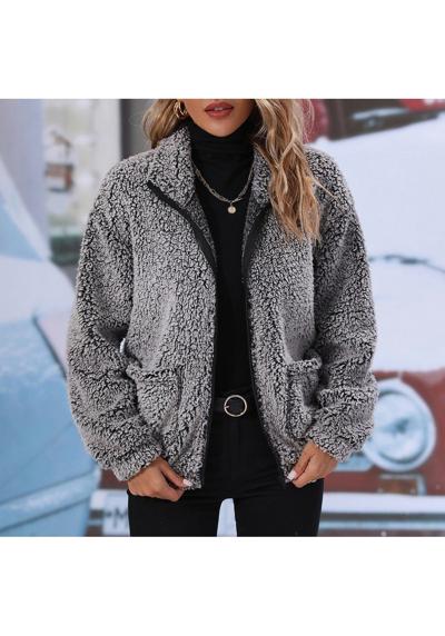 Короткое пальто, женское пальто с лацканами и длинными рукавами, двусторонняя повседневная куртка, зимнее пальто