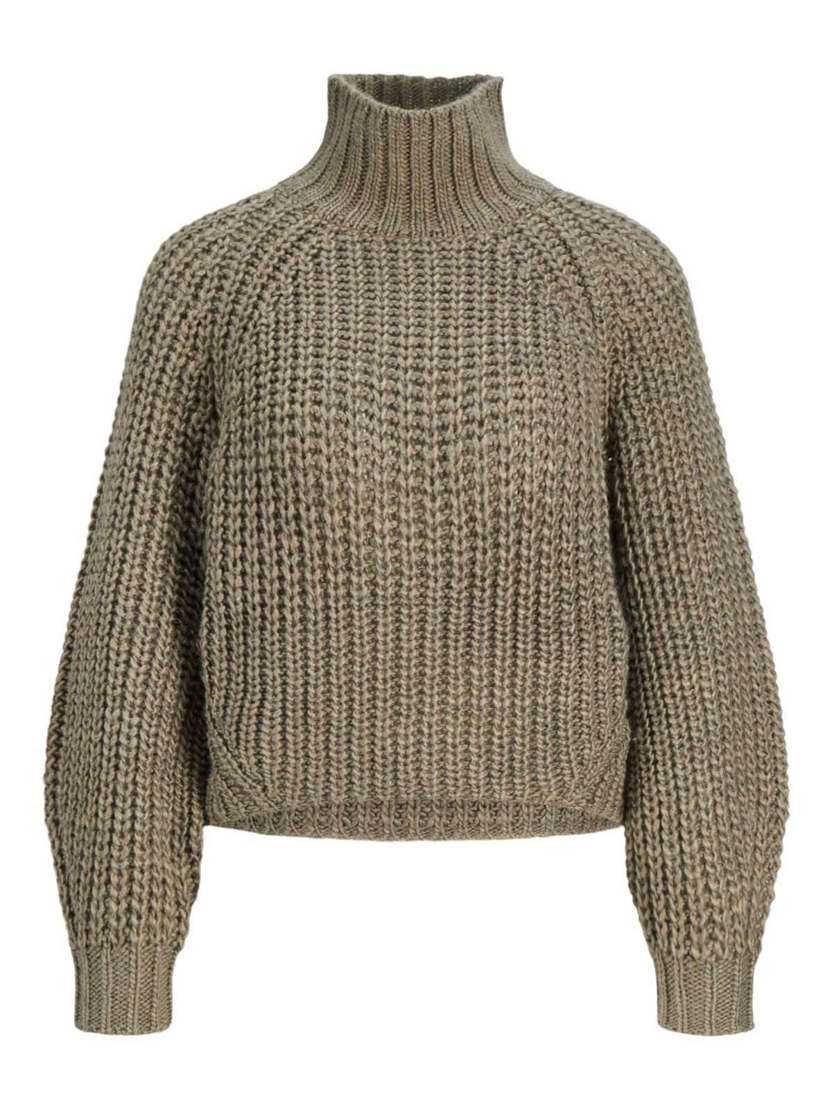 Вязаный пуловер-свитер Келви Массивная рубашка с длинными рукавами и высоким воротником