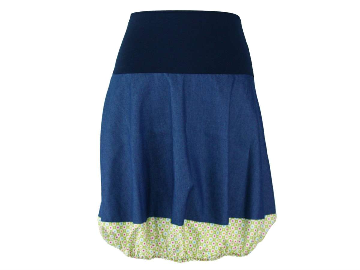 Джинсовая юбка-тюльпан короткая 54см, цвет на выбор