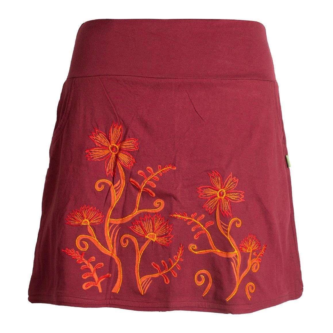 Мини-юбка в стиле хиппи с луковым узором, цветочная юбка с карманами-кешер