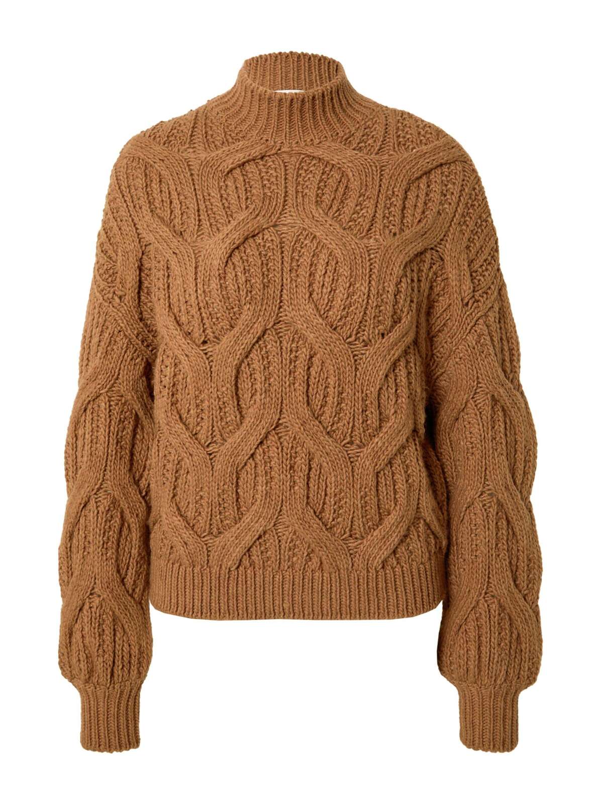 Вязаный свитер (1 шт.) однотонный/без деталей