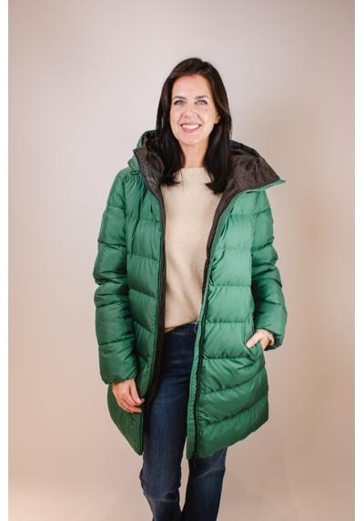 Длинное пальто длинная стеганая куртка лиса и шмитт зеленый
