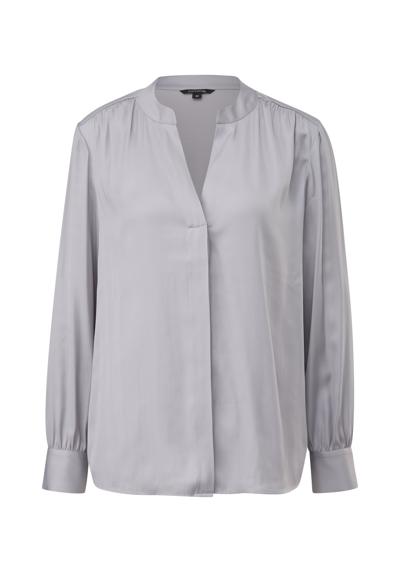 Блузка с длинными рукавами Атласная блуза из смесовой вискозы с рюшами