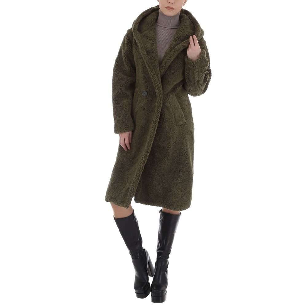 Зимнее пальто женское для отдыха с капюшоном зимнее пальто оливкового цвета