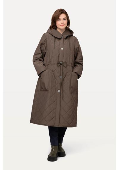 Зимнее пальто, стеганое пальто, капюшон, планка на пуговицах, переработанное сырье