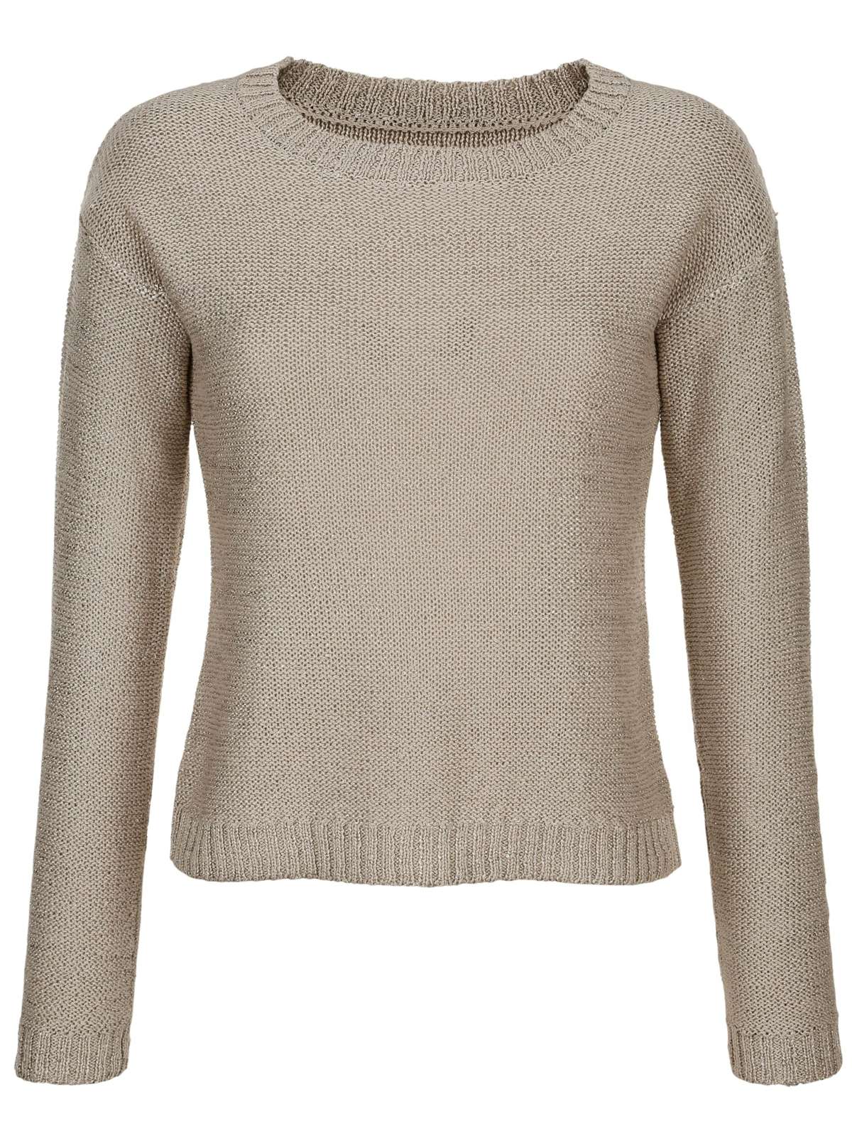 Свитшот-пуловер из металлизированной пряжи