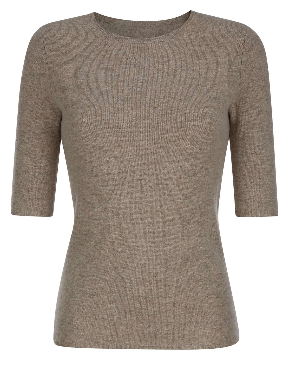 Вязаный пуловер трикотажной рубашки из высококачественной смесовой кашемировой смеси.