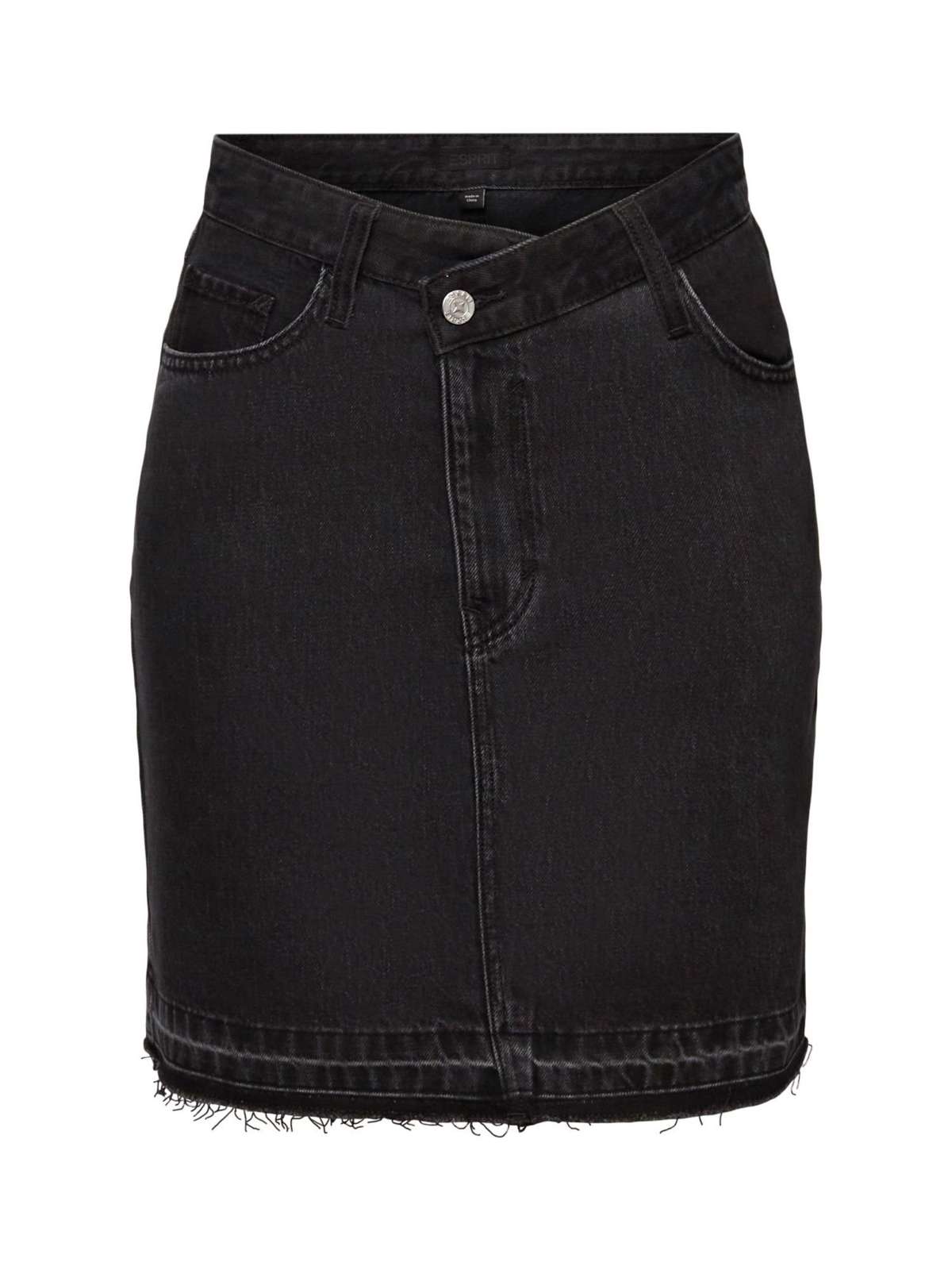 Джинсовая юбка Джинсовая мини-юбка с асимметричным поясом