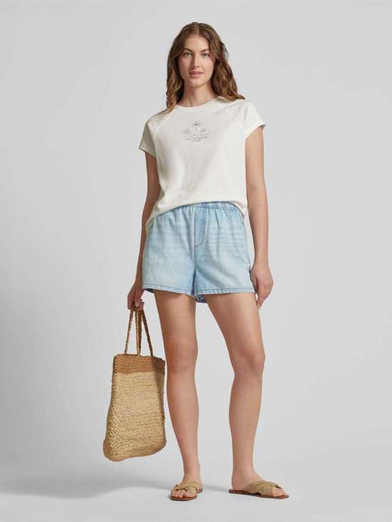 Джинсовые шорты стандартного кроя с эластичным поясом