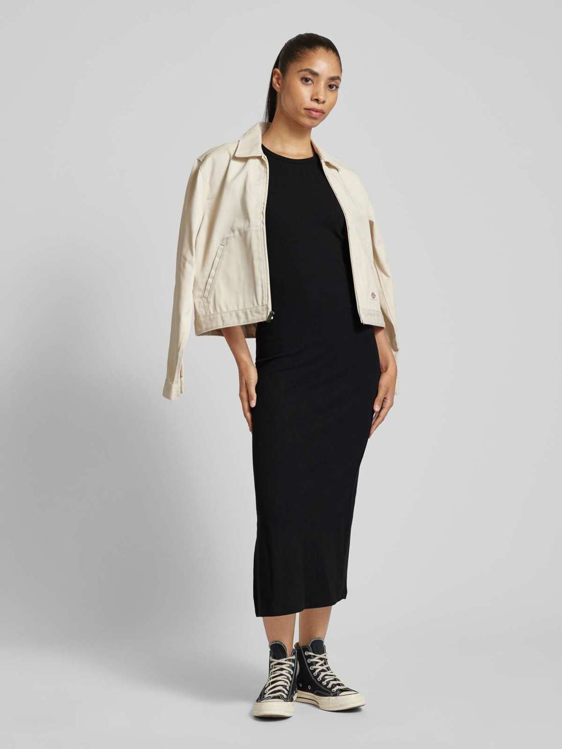 Платье миди в рубчик RUKA