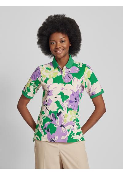 Regular Fit Poloshirt mit floralem Print