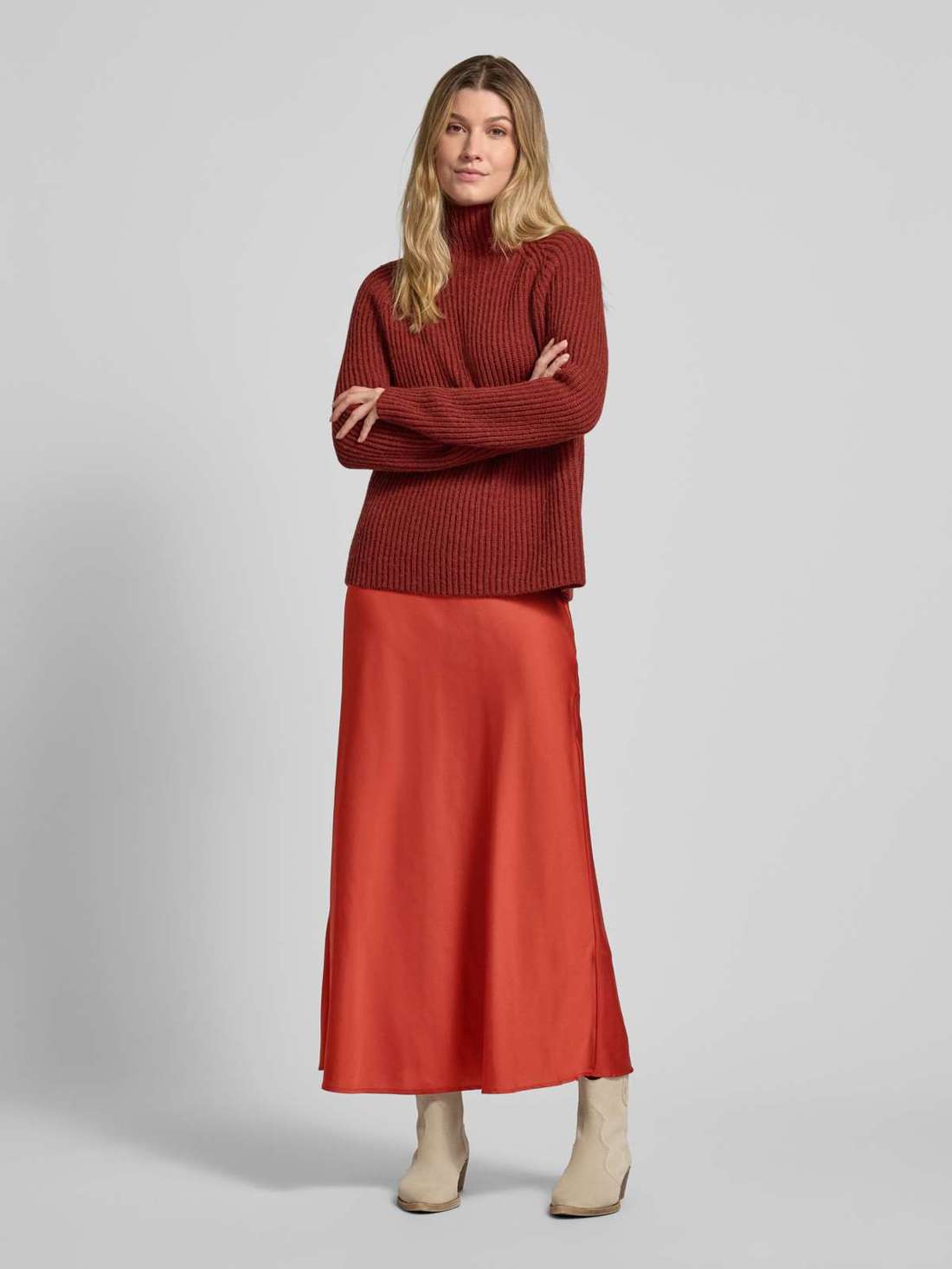 Юбка макси со складками