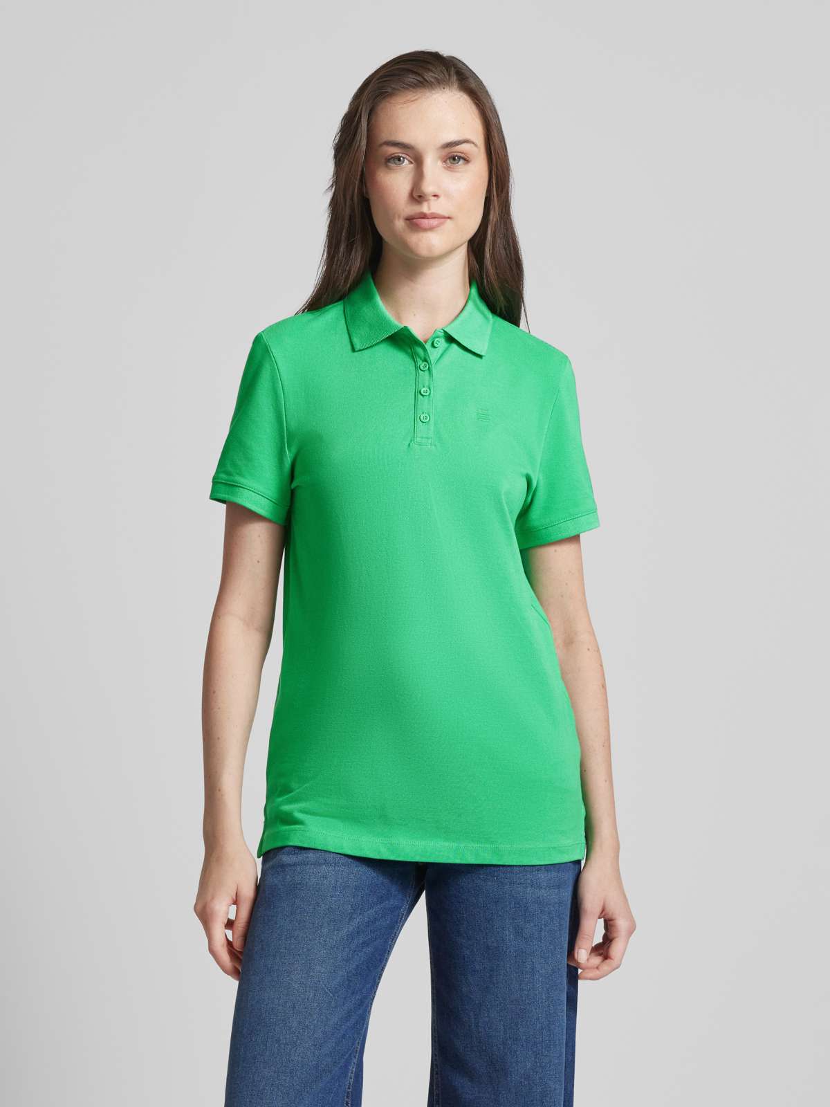 Poloshirt in unifarbenem Design